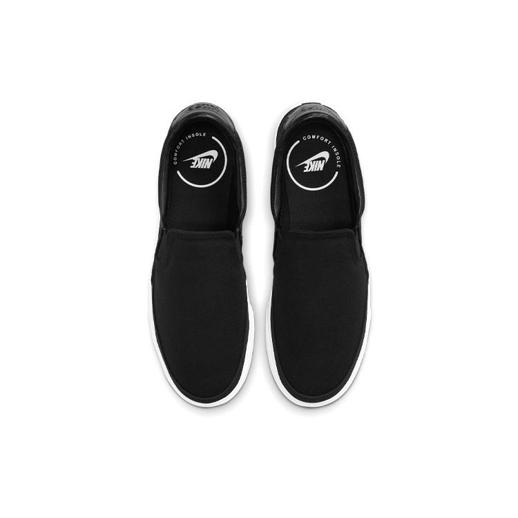 Nike Court Legacy Slip-On Black White Women Sneakers Platinum-Tint CW6540-002