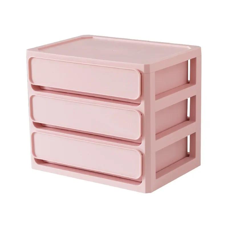 Plastic Storage Box Desktop Storage Box Korean Cosmetics Drawer Multi-layer Storage Cabinet Student Dormitory Organizer Box