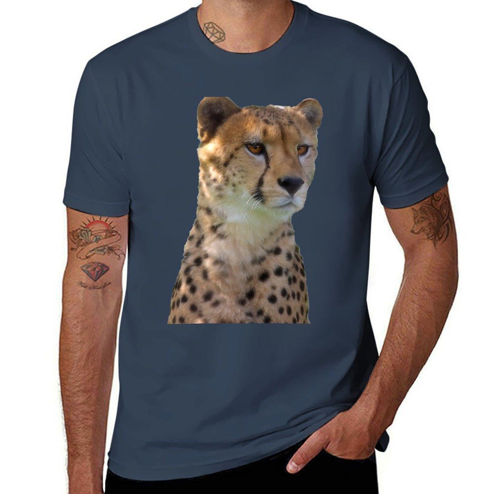 Cheetah Portrait T-Shirt t shirts with prints man t shirts graphic T-Shirt S