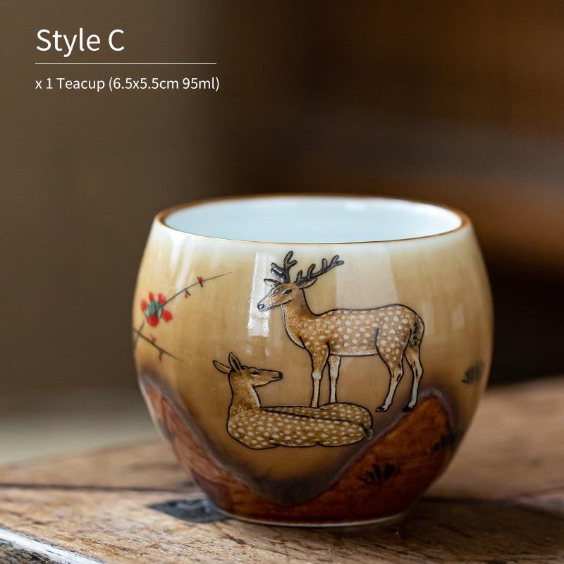 Ceramic Tea Cup Kiln Change Kung Fu Tea Set