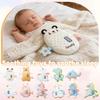Weiches Plüsch-Enten-förmiges Baby-Kuscheltier mit sensorischen Texturen und Beißring für Säuglinge Kleinkinder Neugeborene