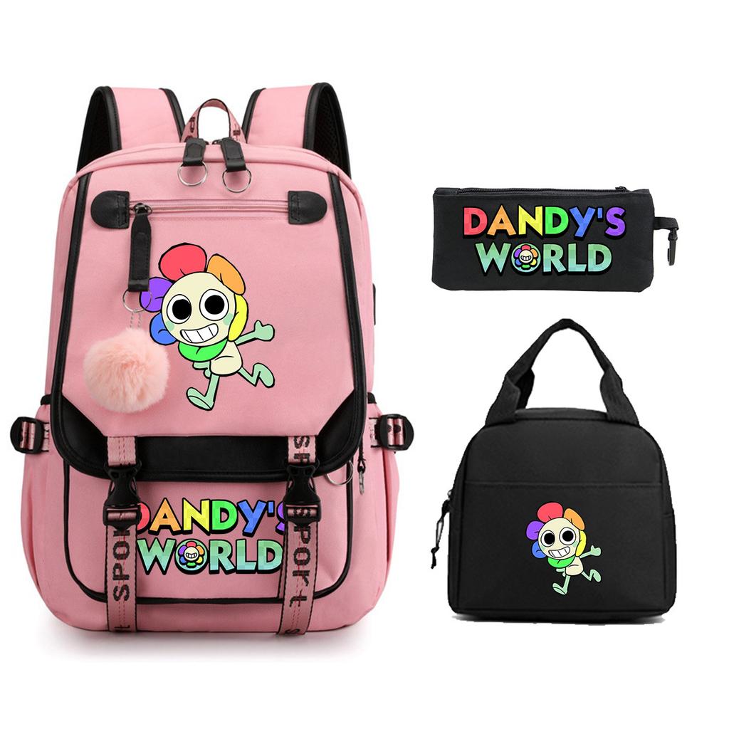 Dandy's World Print Fashion Backpack Set Cross-border Trend Campus Male and Female Versatile Student Bag