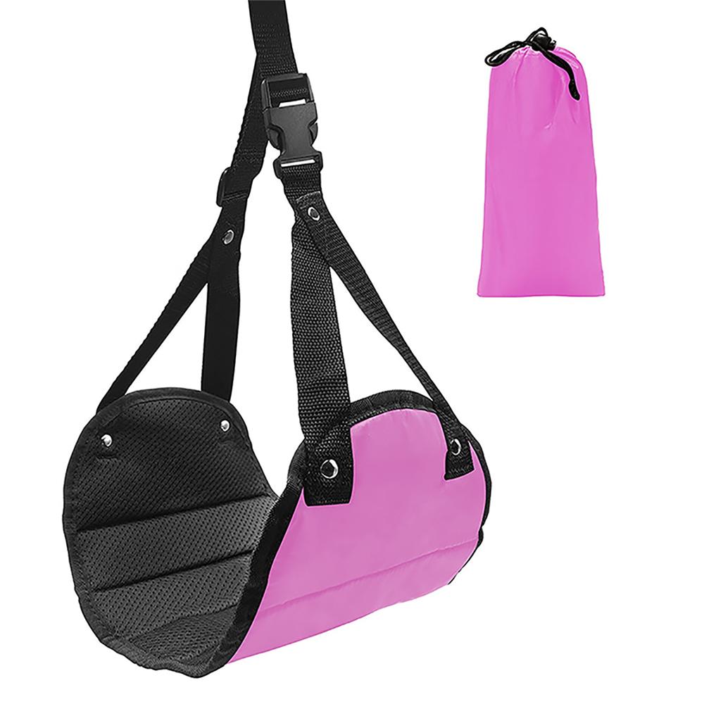 

Portable Adjustable Footrest Hammock for Airplane Travel Long Flight Bus Train Office Travel Accessories for Leg Rest Foot Sling рожевий червоний колір