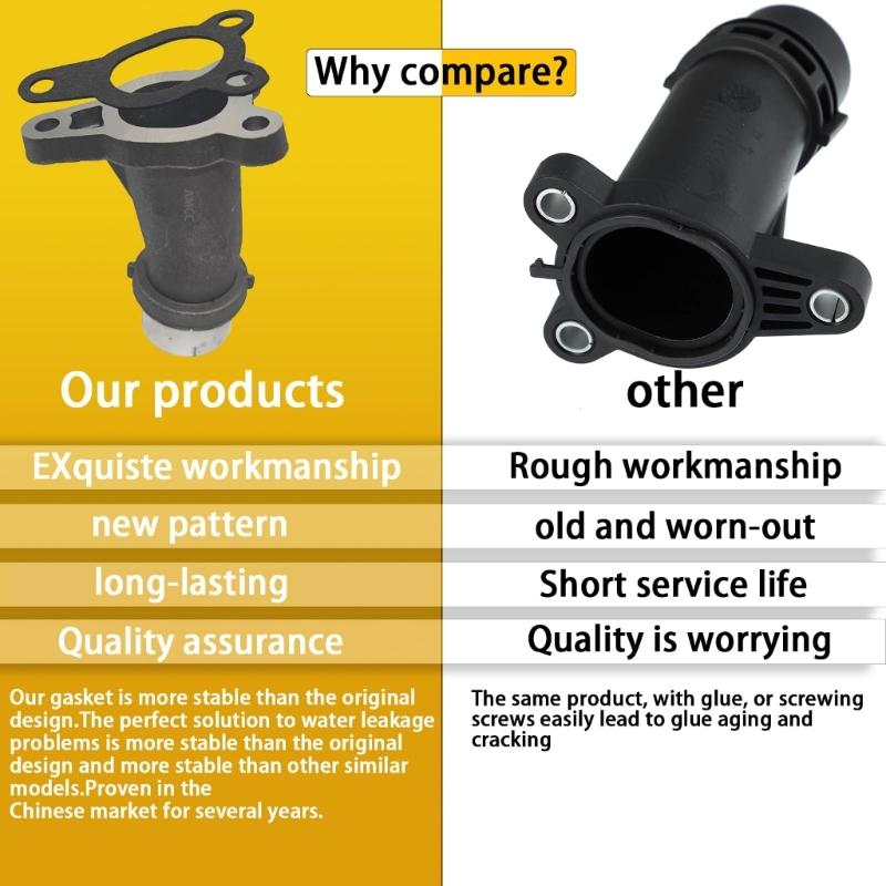 Upgraded Aluminum Coolant Water Connector Radiator Tube Joint Direct Fit Replacement 11118511205 For B38 B48 Models