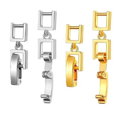 Paquete de 4 Cierres para Joyería Dorados Plateados Para Collares Pulseras Extensores Conectores de Cadena de Cobre Resistentes Diseño Compacto