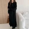 Elegant knitted dress two-piece set autumn and winter new small long cardigan sweater skirt set