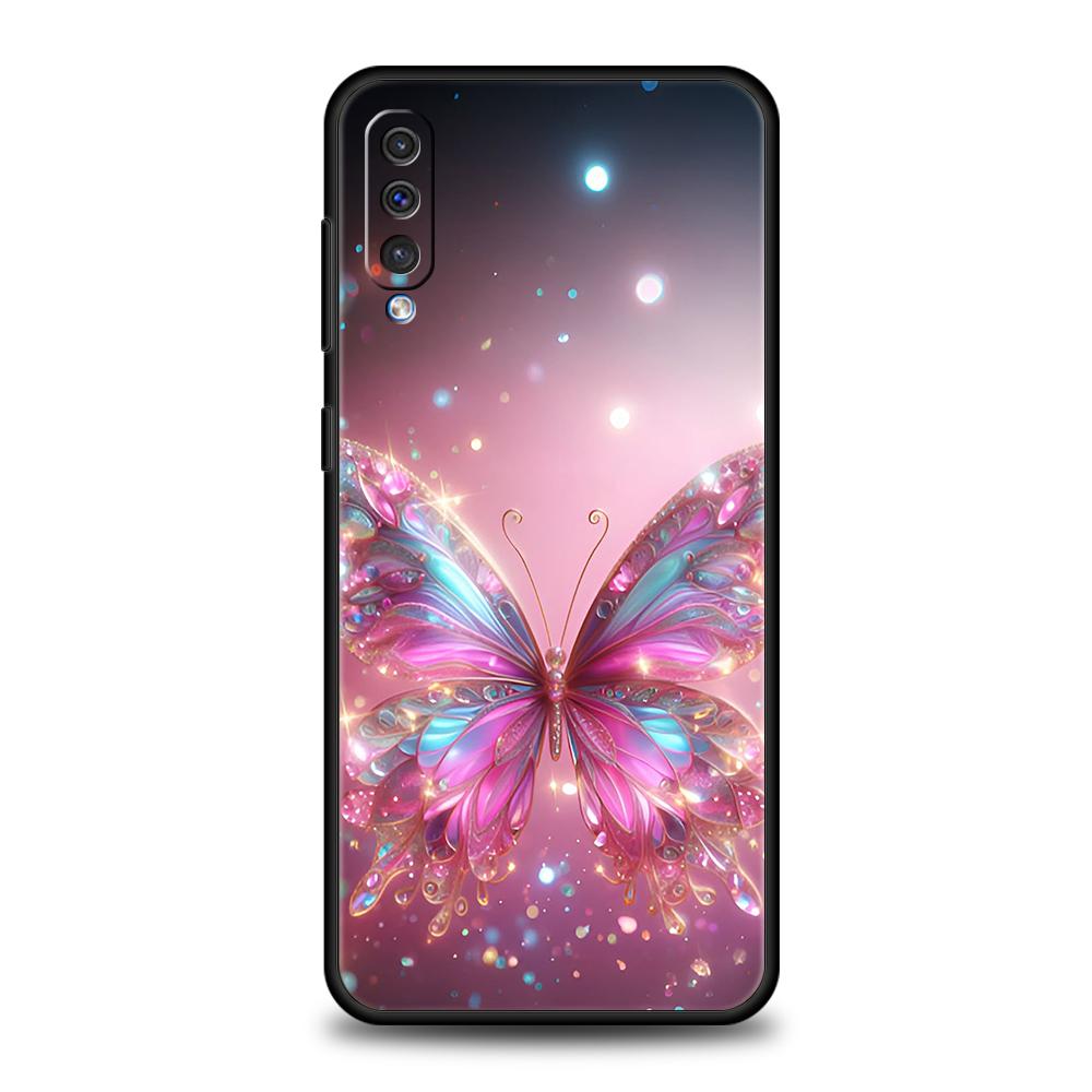 Phone Case for Samsung Galaxy A12/A14/A16/A24/A34/A54/A02/A03/A04/A06/A70/A50/A10/A20/5G Soft TPU Shell Beautiful Butterfly Art