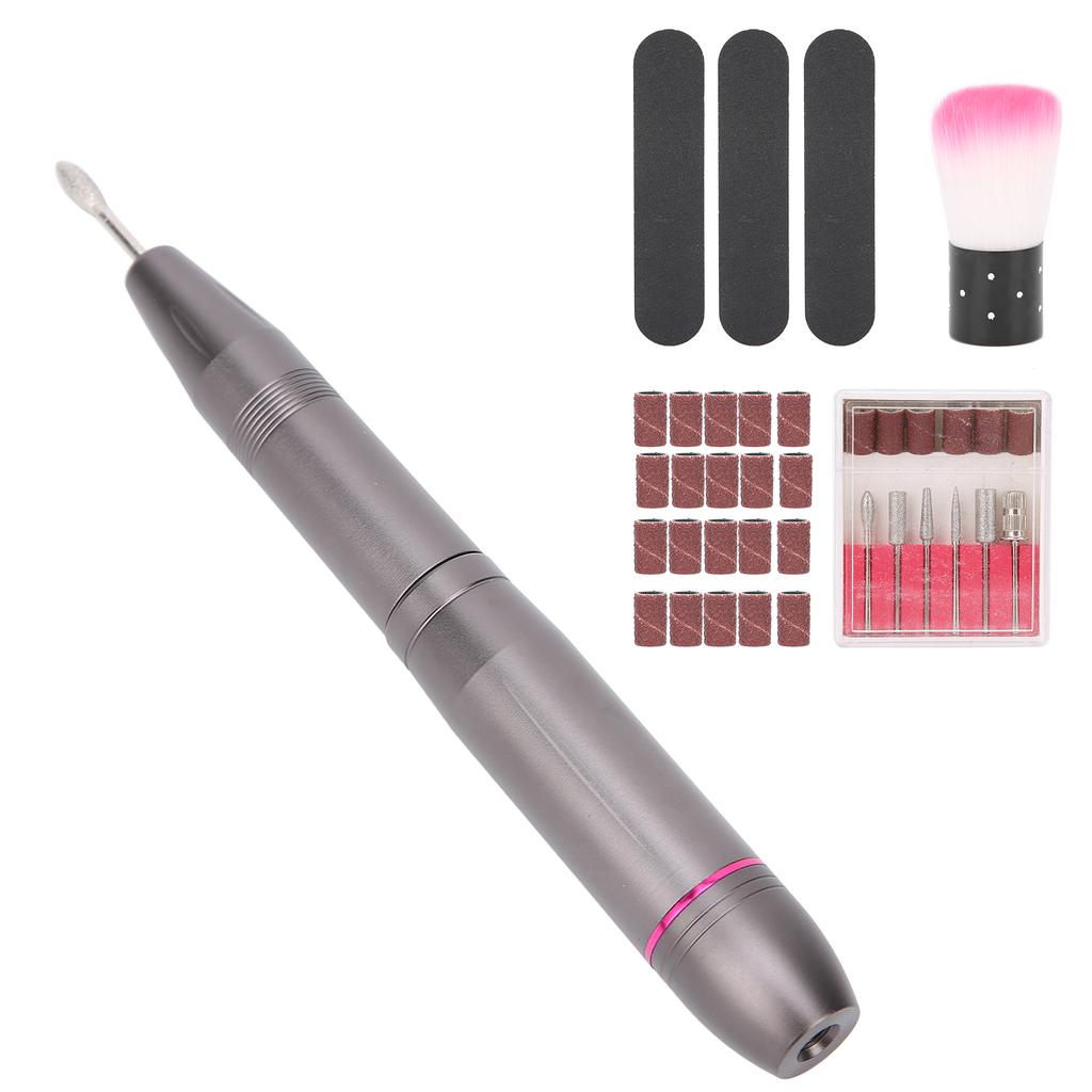Nail Drill Nail Trimming Shaping Polishing Detachable USB Portable Nail Care Tool Kit
