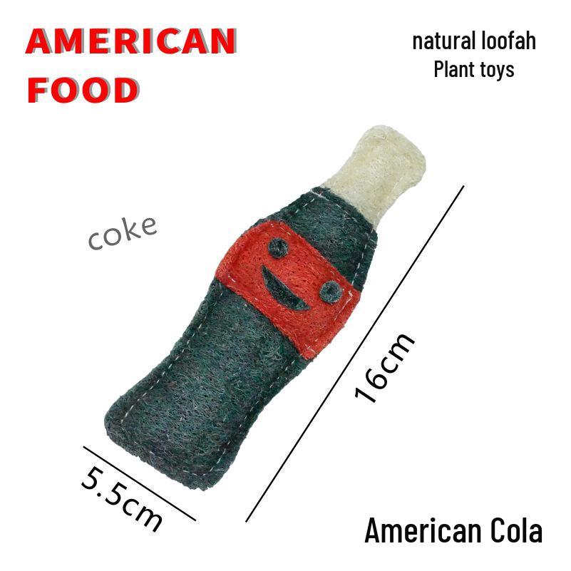 Loofah Catnip Teething Toy for Cats and Dogs - Durable, Odorless Chewing and Teasing Stick