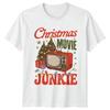 Christmas Movie Junkie Christmas Holidays Unisexs Unisexs Retro Graphic Tee