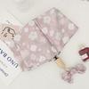 XuQing Pink Floral Manual UV Protection Travel Umbrella