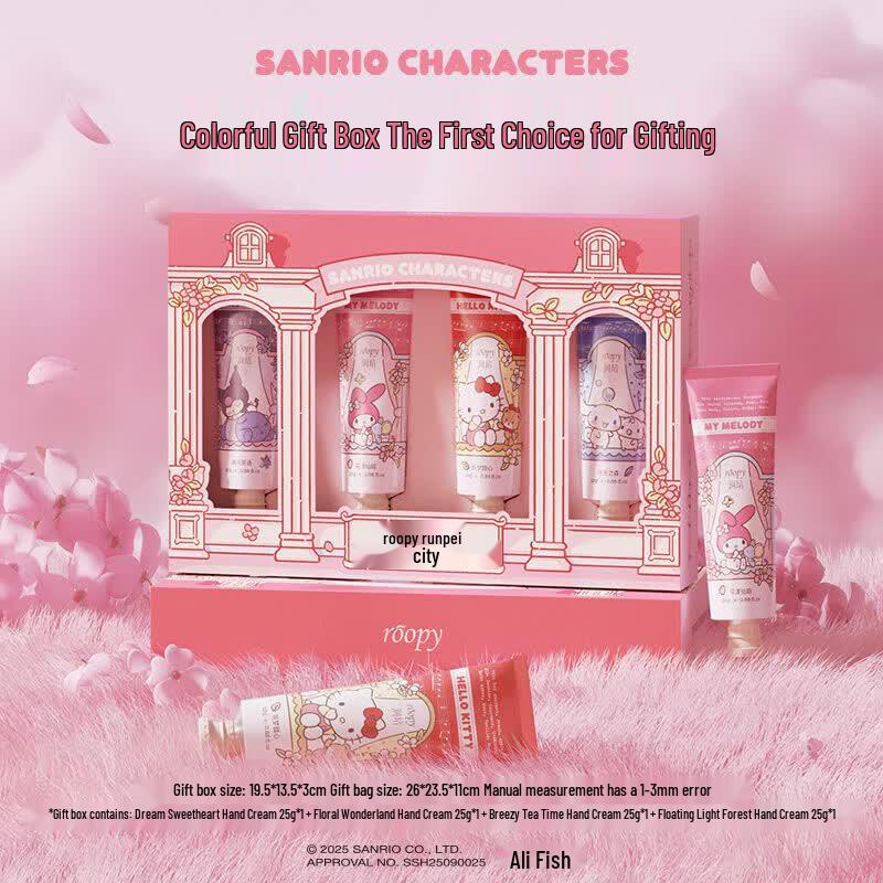 Roopy Kuromi Sanrio Collaboration Hydrating Hand Cream (4 x 25g)