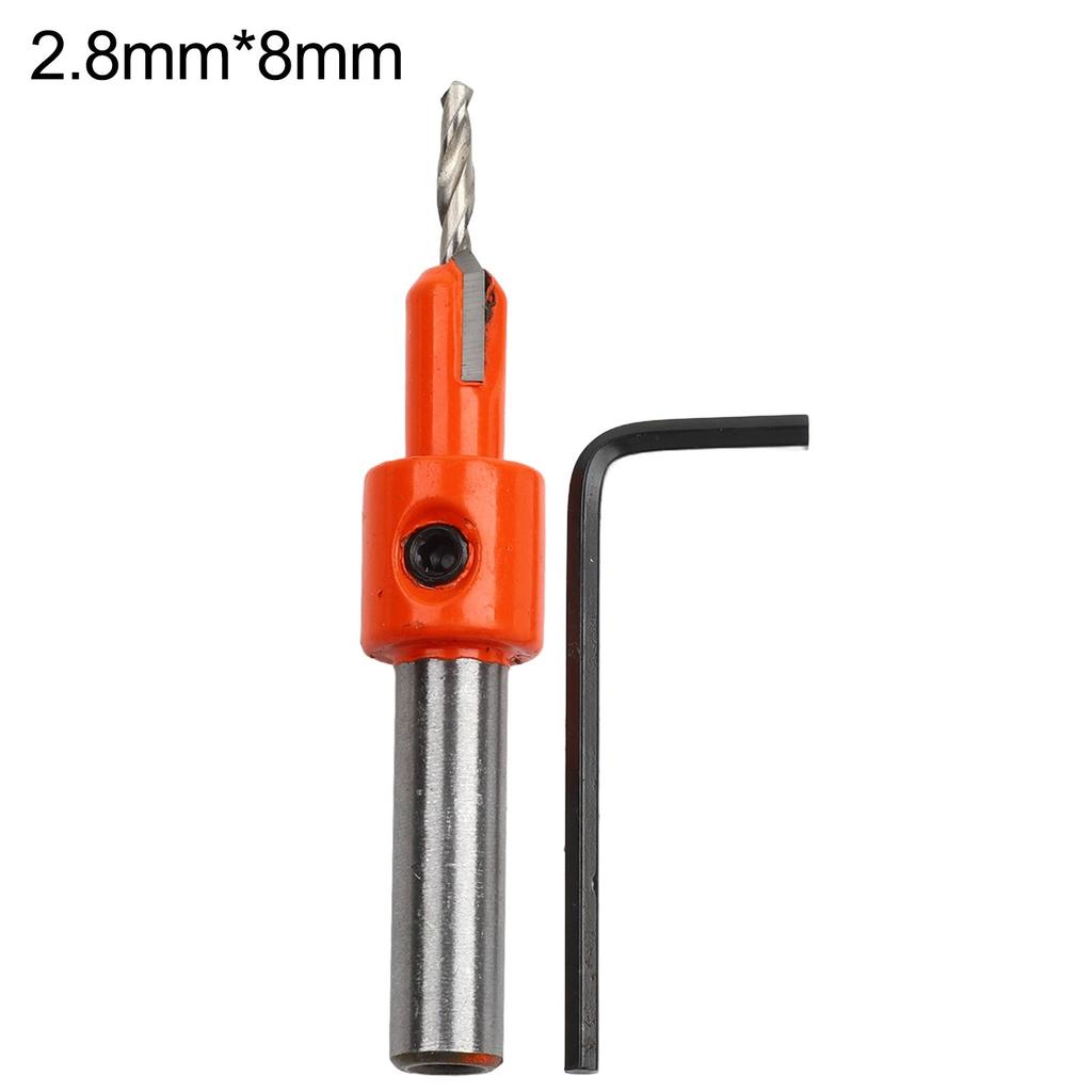 Self Tapping Countersink Drill Bit Screw Taper Hard Alloy Tool Round Shank