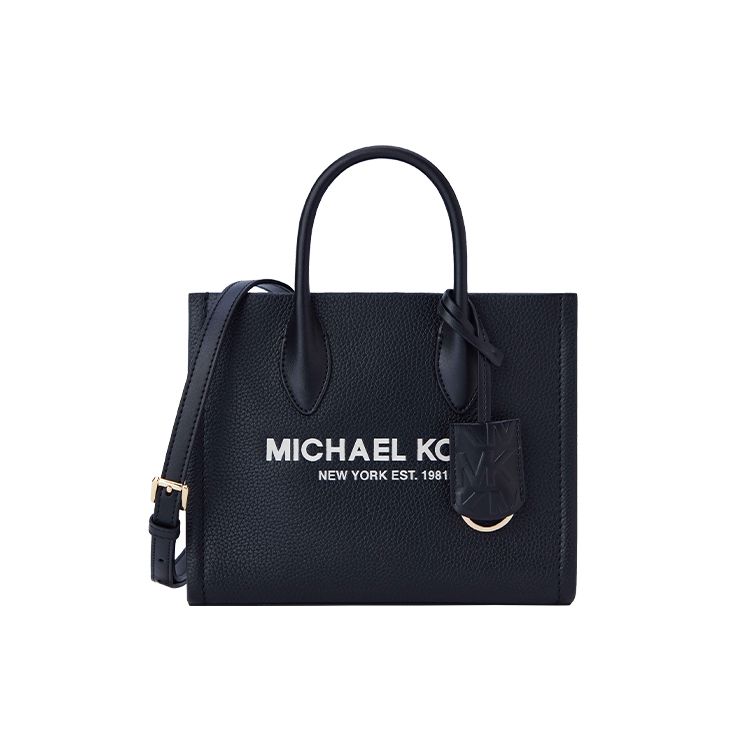 

Michael Kors MK Mirella Classic Leather Solid Color Letter Commuter Fashion Tote Bag Women tote Black 35S2G7ZC5L-987 Small