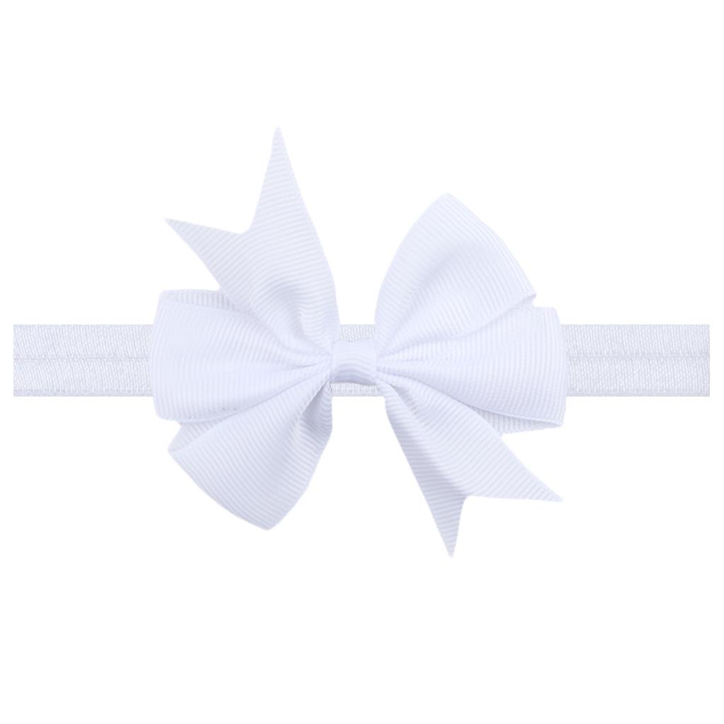 European & American Baby Bow Swallowtail Headband - 21 Solid Colors