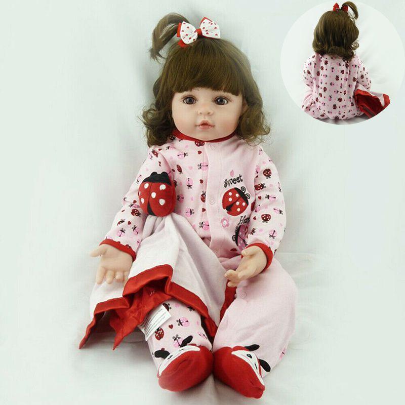 Realistic 19" Reborn Baby Dolls In Soft Vinyl Silicone For Heartwarming Gifts