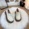 Women's Fashion Loafers 2025Round Head Personality Big Head Slip-on Versatile Single Shoes High-heeled Thick-soled Women's Shoes