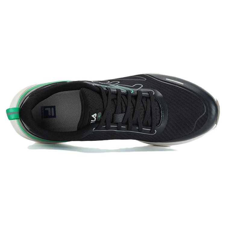 Fila Vola Evo Comfortable Versatile Fabric Synthetic Leather Breathable Lightweight Low-Top Running Shoes Men Sneaker Caviar-Grey A12M331116FCV