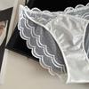 Low Waist Seamless Lace Briefs Ultra-thin Women's Mesh Underpants Lace Flower Panties  Lingerie
