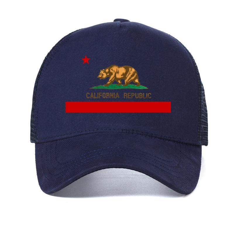 California Bear Trucker Cap Women Men California Republic Flag hat Hip Hop Baseball Cap Cool Summer Mesh Breathable hats