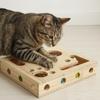 1Pc Wooden With Bell Ball Cat Nail File Box Sandpaper Inside Maze Tunnel Cat Scratching Posts Interactive Cat Exercise ToyKitten