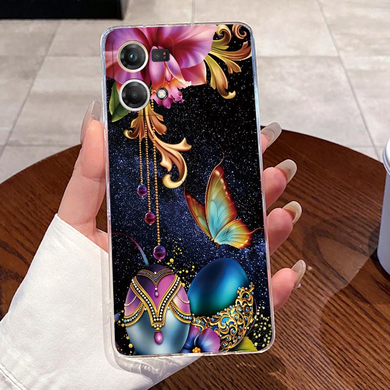 Case For OPPO Reno7 Reno8 4G Reno 7 8 Capa Clear Silicone Soft TPU Cover For Oppo F21 Pro F21S Pro 4G Cute Rabbit Cat Phone Case