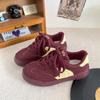 Red Retro Niche Thick Baseplate Shoes Women's Autumn New Shoes Casual Sports Shoes