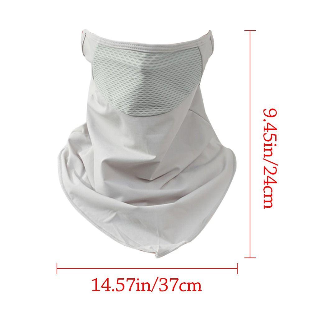Ice Silk Sunscreen Face Scarf Mesh Neck Wrap Cover Breathable Summer Mask  Fishing