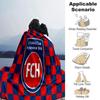Heidenheim Crest Flannel Blanket, Soft Polyester, Modern Design, All-Season for Camping, Travel, Gifts for holidays or birthdays