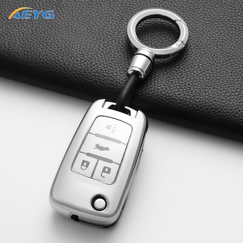 Tpu For Chevrolet Cruze Aveo Trax Sail Malibu Captiva Opel Vauxhall Astra J Corsa Insignia Mokka Car Key Case Shell Fob Key Rope