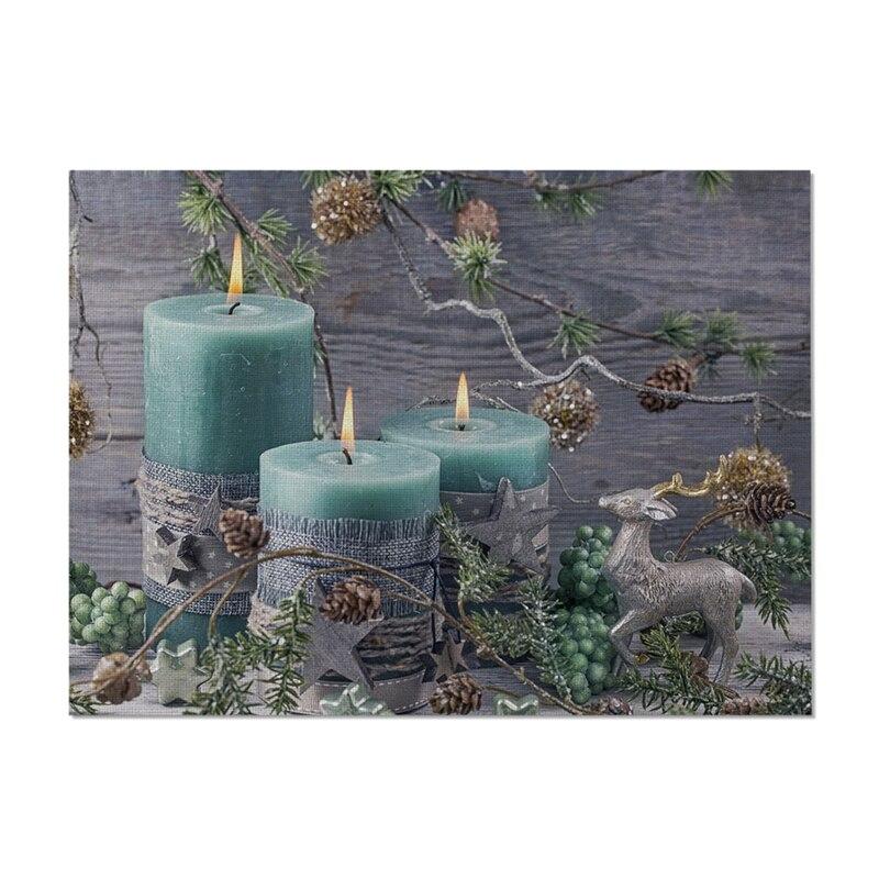 Buy Dining Table Insulation Mat Solid Placemat Cotton Linen Nonslip