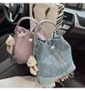 Schoolbag Premium foreign style niche women's backpack 1011 new versatile backpack tote bag multi-purpose shoulder bucket bag