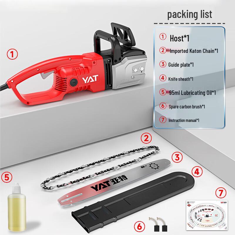 YAT Straight Motor Electric Chainsaw CN Plug (adapter Included)