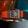 CURREN 8438 Men's Waterproof Quartz Watch with Rubber Strap and Calendar