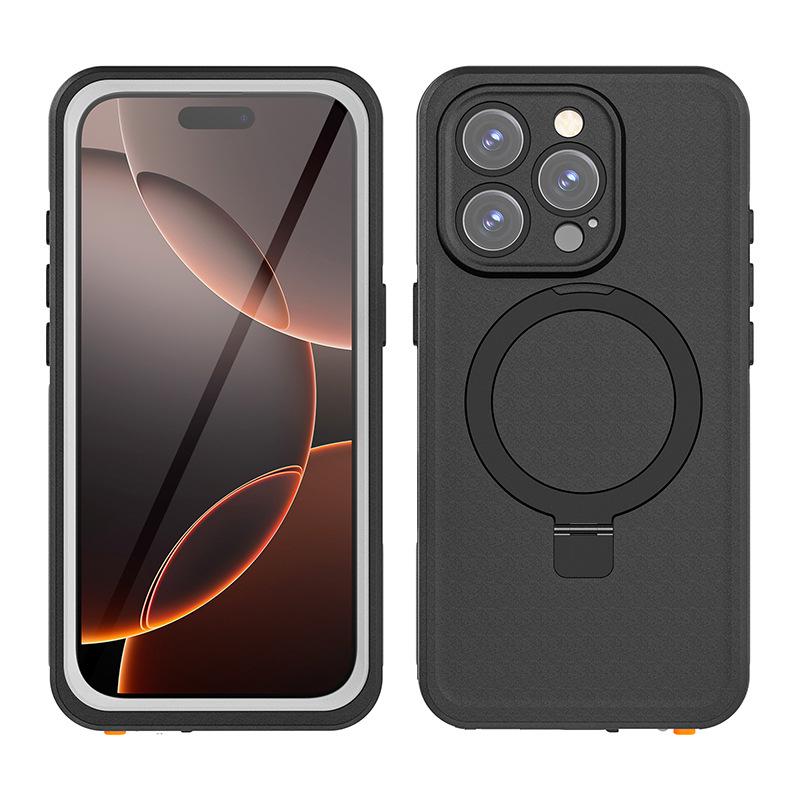 TB Series iPhone 16 Waterproof Case with Magnetic Stand and Drop Protection
