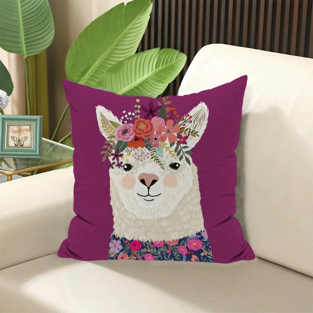 Pillow for Sleep Floral Friends Animal Cushion Cover Stuffed Cushions Decorative Pillows Sofa Cases Elegant Room Covers