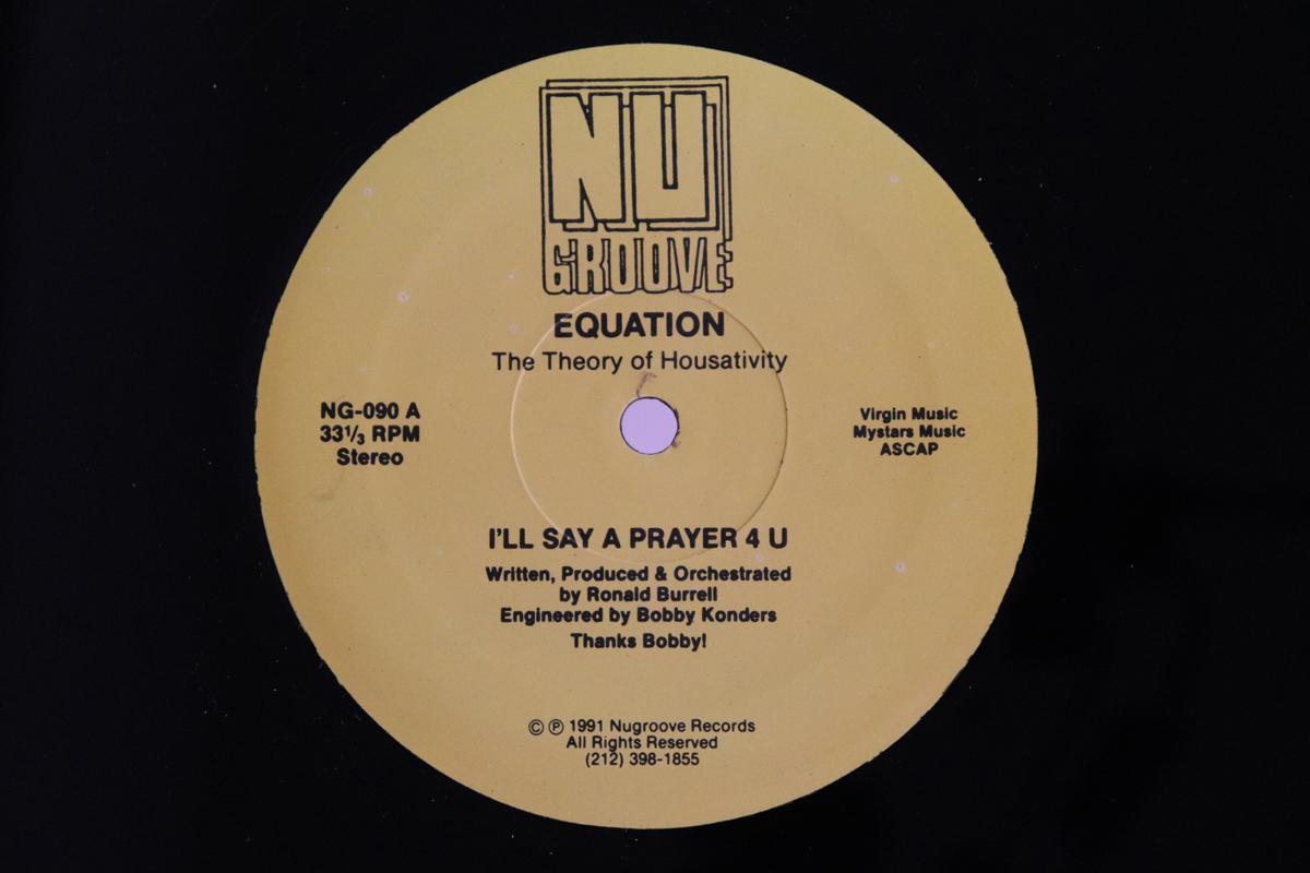 

12inch Record EQUATION Theory Of Housativity NG090 Nu Groove Recor 1991 US Dance Electronica Used