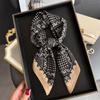 Autumn and winter fashion imitation velvet herringbone pattern cotton and linen small square scarf silk scarf headscarf shawl sun protection scarf