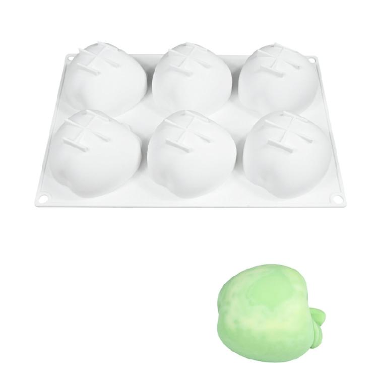 

6 Cavity Green Apples Silicone Mousse Cake Molds for Birthdays and Gatherings Dessert Mould Puddings Baking Tool 1