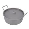  Ti Stockpot 2.3L Lightweight Portable Multipurpose Soup Pot with Dual Handles Non Stick Coating for Outdoor Camping Hiking Fishing sy to Cln 