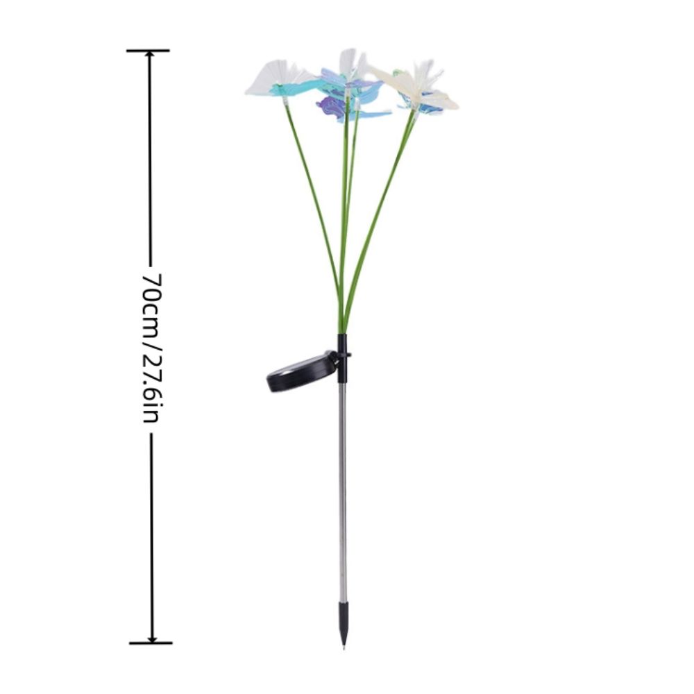 Outdoor Garden Decor LED Solar Butterfly Lamp Butterfly Fiber Optic Light  For Garden Ambiance