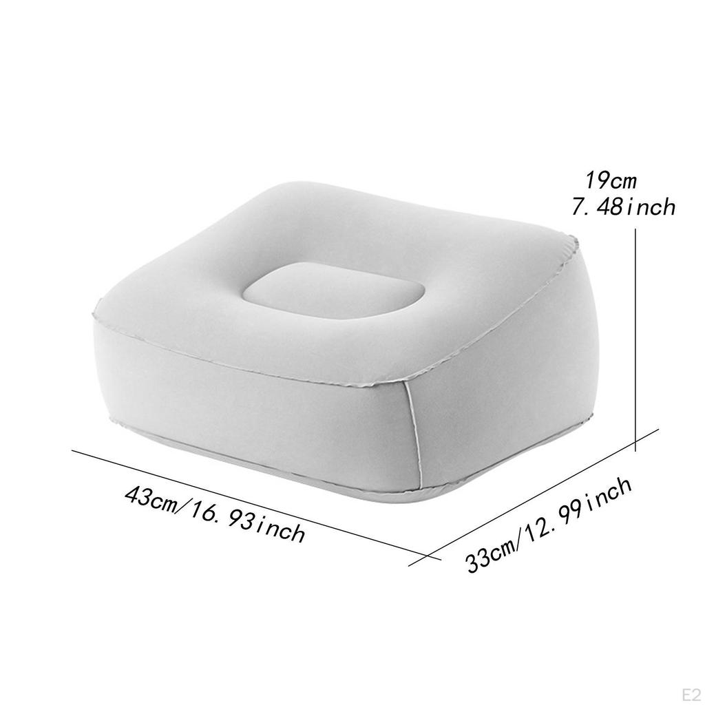 Inflatable Foot Rest Pillow Leg Camping Train Portable Travel Footrest