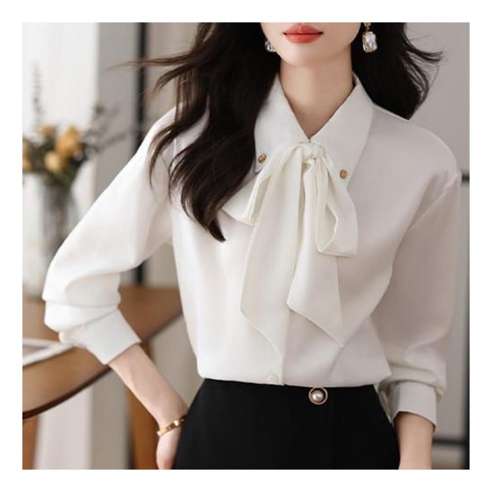 Navava Women Ribbon Collar Blouse Nb2018