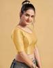 Cotton Blend Women's Casual Wear Blouse Indian Designer Half Sleeves Choli