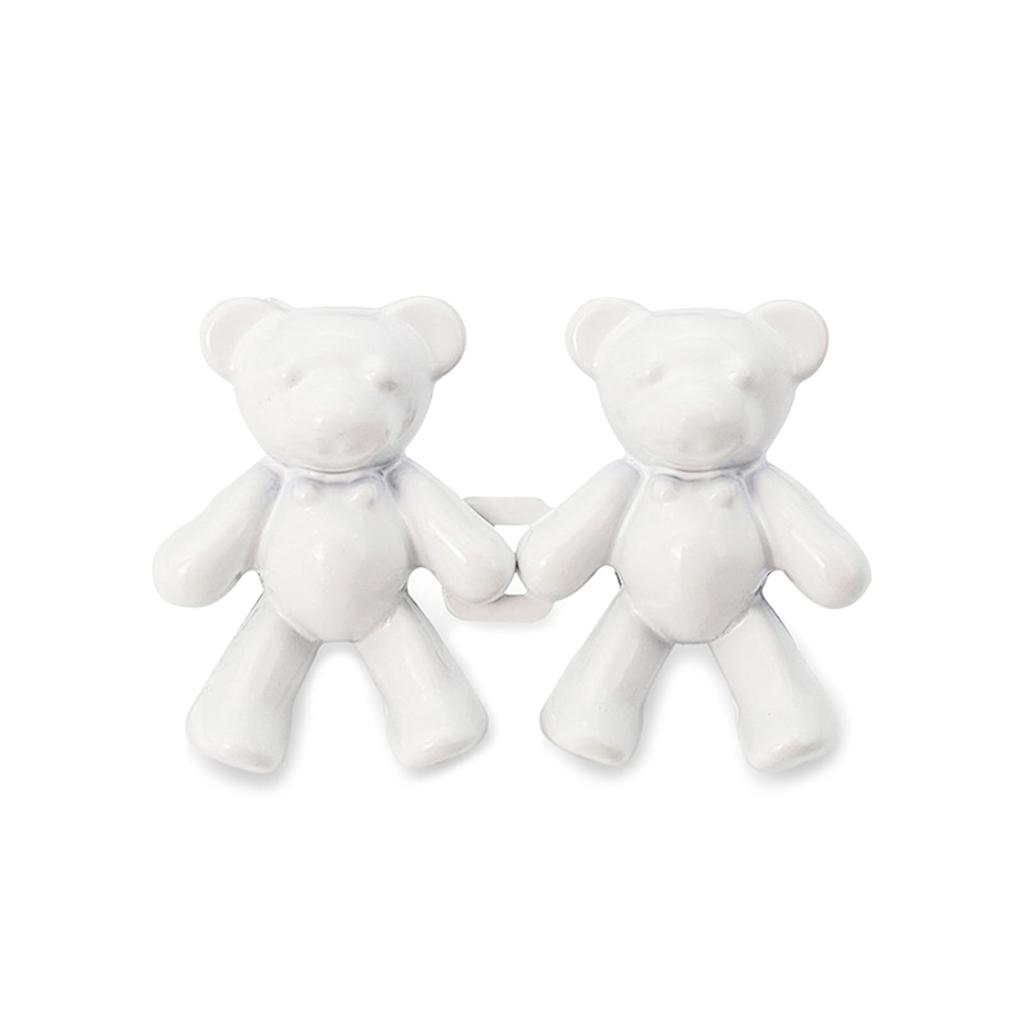 2Pcs Bear Shaped Jean Button Pin Adjustable Waist Buckle Extender Button Detachable Jean Button Pins, No Sewing Required