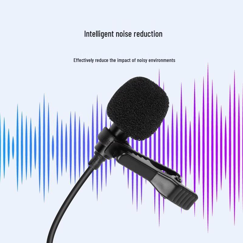 Selfie Remote & Clip-On Wired Microphone for Noise-Reduced Live Streaming & Interviews