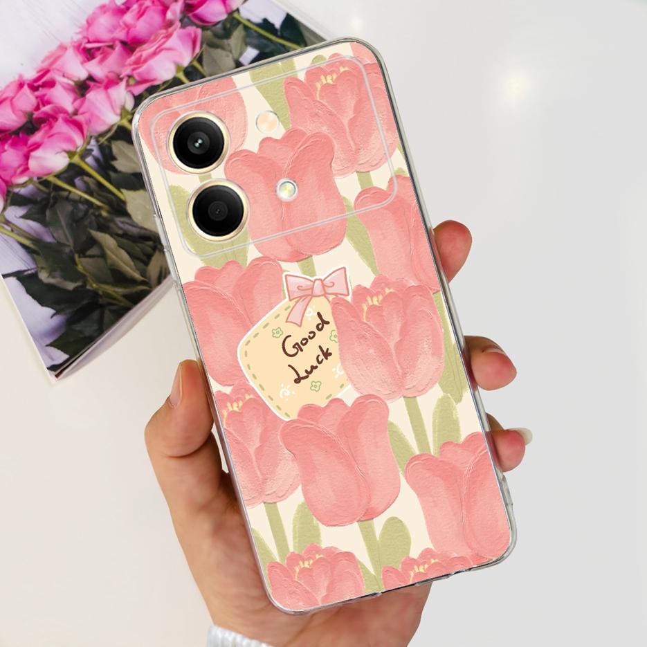 For Xiaomi Poco X6 Pro 5G Case New Fashion Painted Cover Clear Silicone Phone Case For Xiaomi Poco X6 Neo PocoX6 Pro Soft Fundas