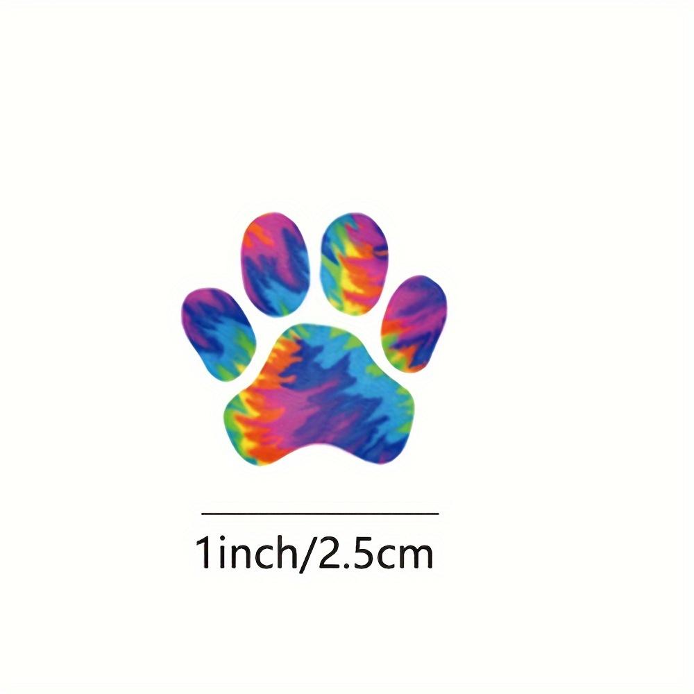 Vibrant Animal Paw Print Stickers - Colorful Reward Stickers, Self-Adhesive Paper Stickers for Classroom & Home Office Decor