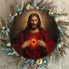 Vintage Sacred Heart of Jesus Tin Sign Wall Decor Metal Plaque Bar Cafe Ornament
