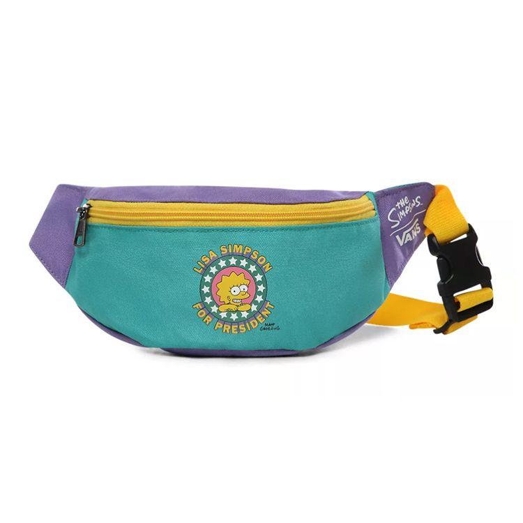

Vans X The Simpsons Collaboration Lisa Cartoon Print Polyester Waist Bag Unisex Waist Bag Purple Green VN0A4V4E17G Purple Green Multicolor
